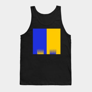 Nordland Heraldry Colours - Halved with Flame Edging - Blue and Yellow Tank Top